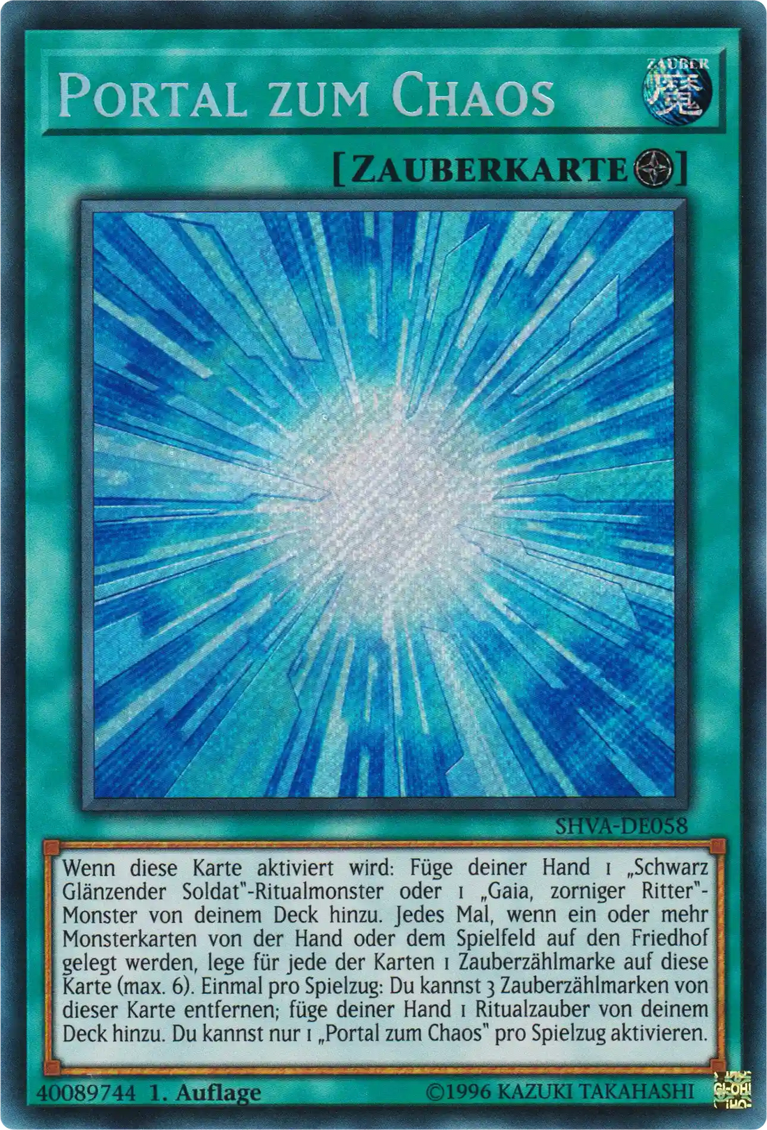 Portal zum Chaos Yu-Gi-Oh! Karte SHVA-DE058 Secret Rare
