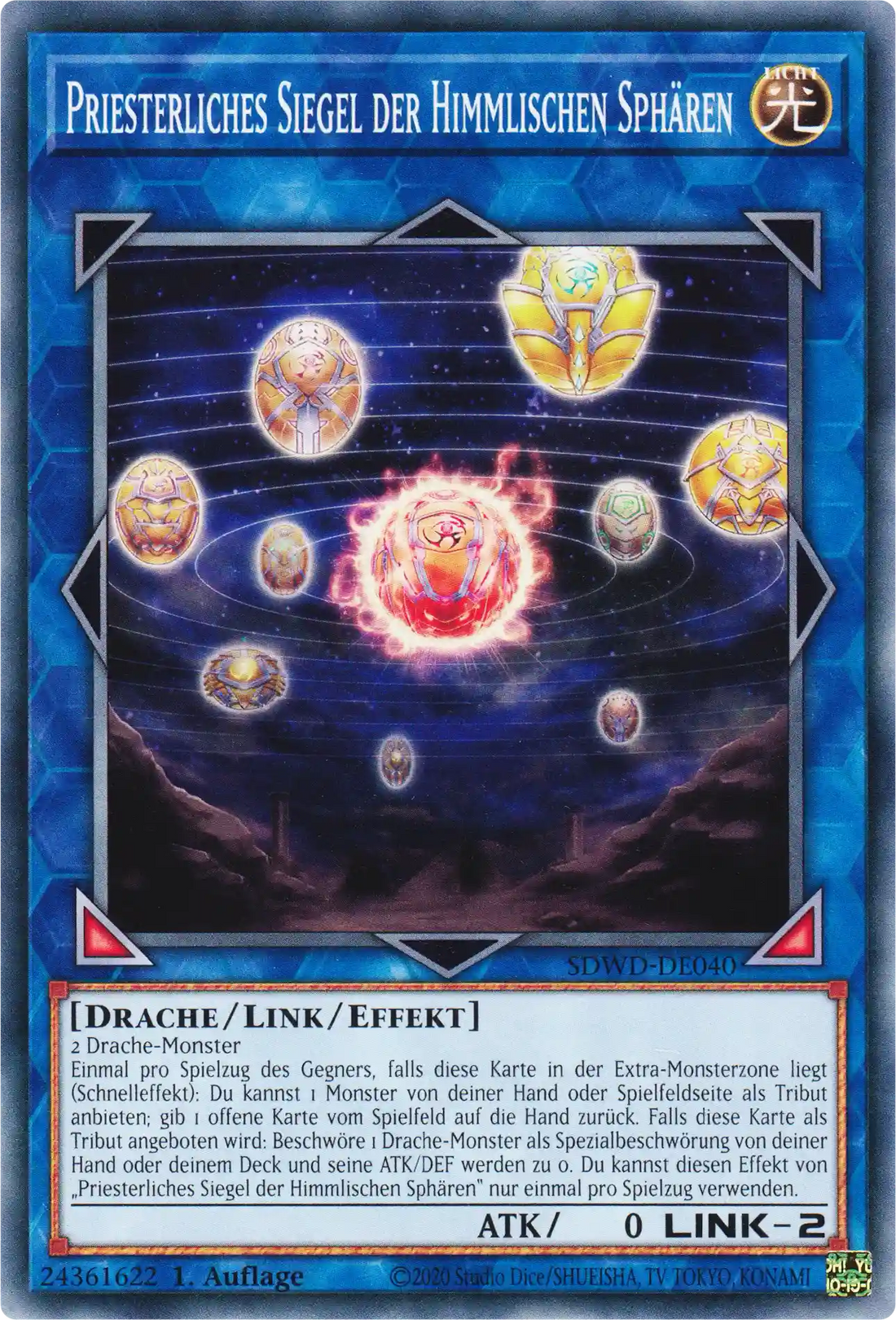 Priesterliches Siegel der Himmlischen Sphären Yu-Gi-Oh! Karte SDWD-DE040 Common
