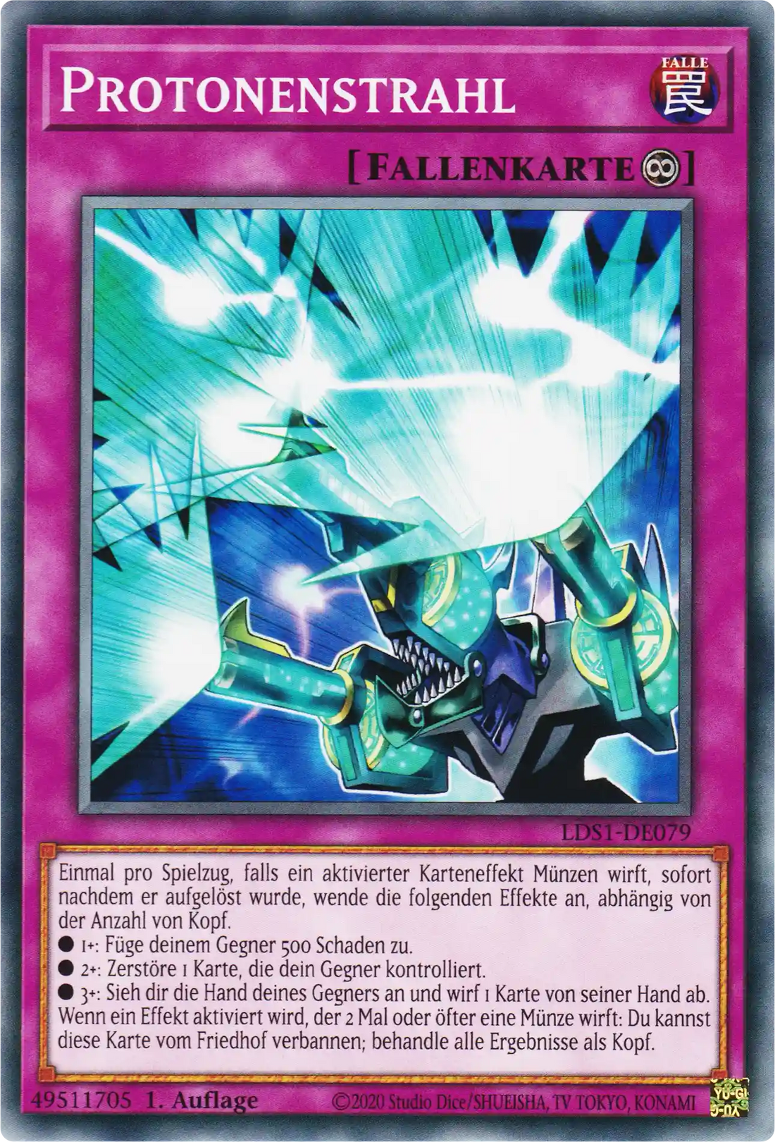 Protonenstrahl Yu-Gi-Oh! Karte LDS1-DE079 Common