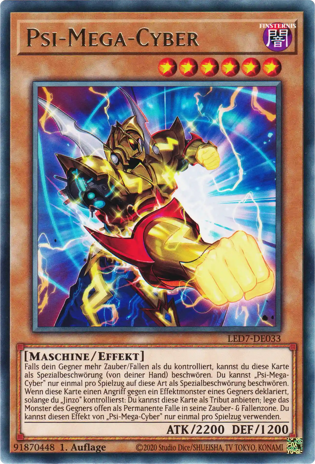 Psi-Mega-Cyber Yu-Gi-Oh! Karte LED7-DE033 Rare