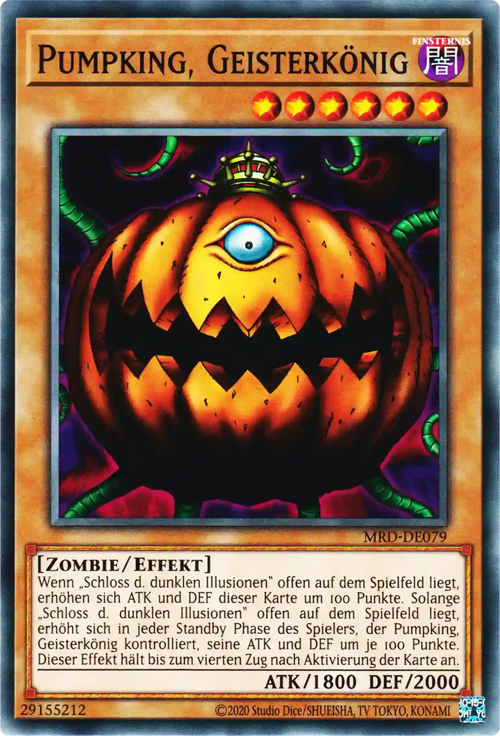 Pumpking, Geisterkönig Yu-Gi-Oh! Karte MRD-DE079 Common