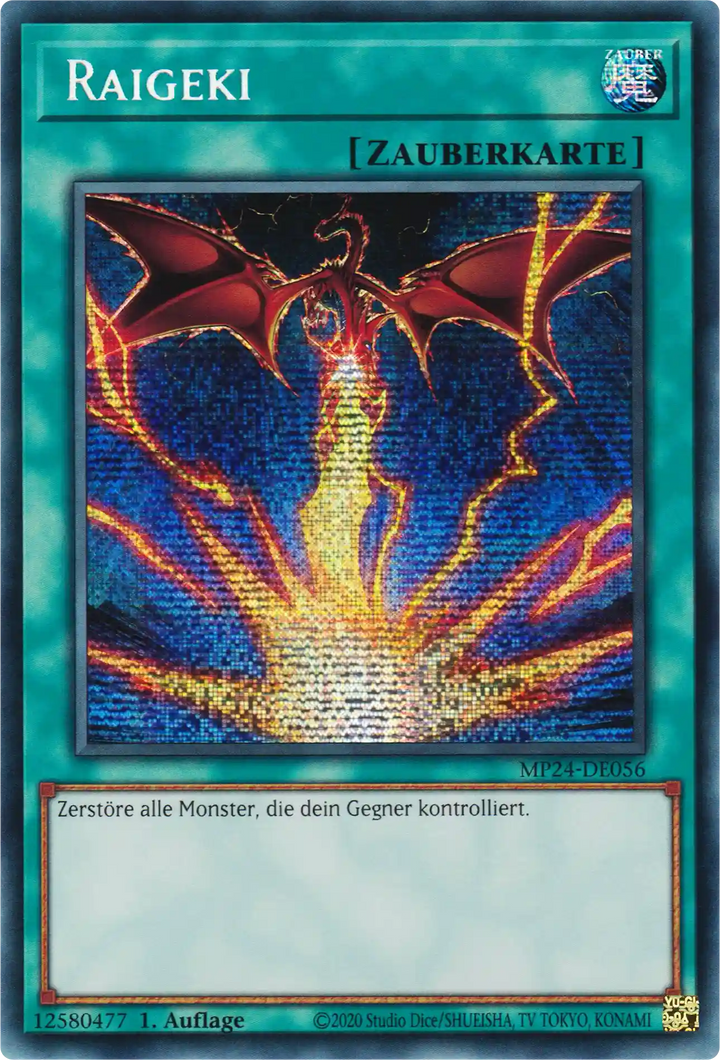 Raigeki Yu-Gi-Oh! Karte MP24-DE056 Secret Rare