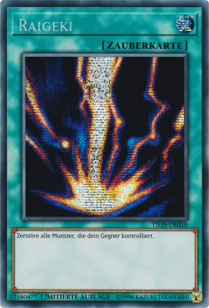 Raigeki Yu-Gi-Oh! Karte TN19-DE010 Secret Rare