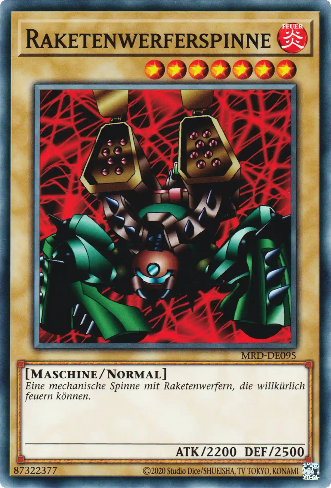Raketenwerferspinne Yu-Gi-Oh! Karte MRD-DE095 Common