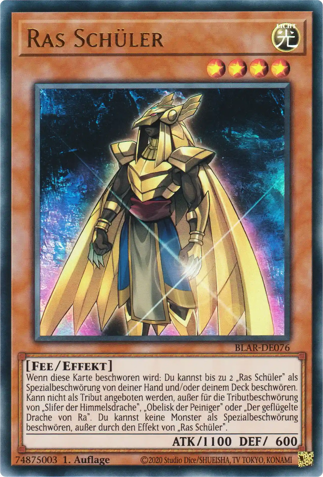 Ras Schüler Yu-Gi-Oh! Karte BLAR-DE076 Ultra Rare