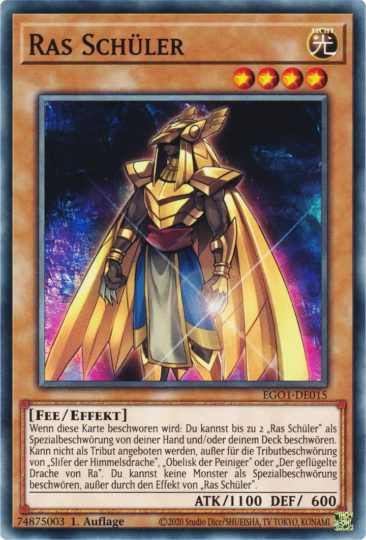 Ras Schüler Yu-Gi-Oh! Karte EGO1-DE015 Common