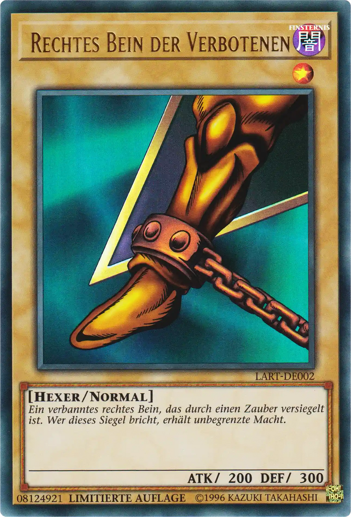 Rechtes Bein der Verbotenen Yu-Gi-Oh! Karte LART-DE002 Ultra Rare