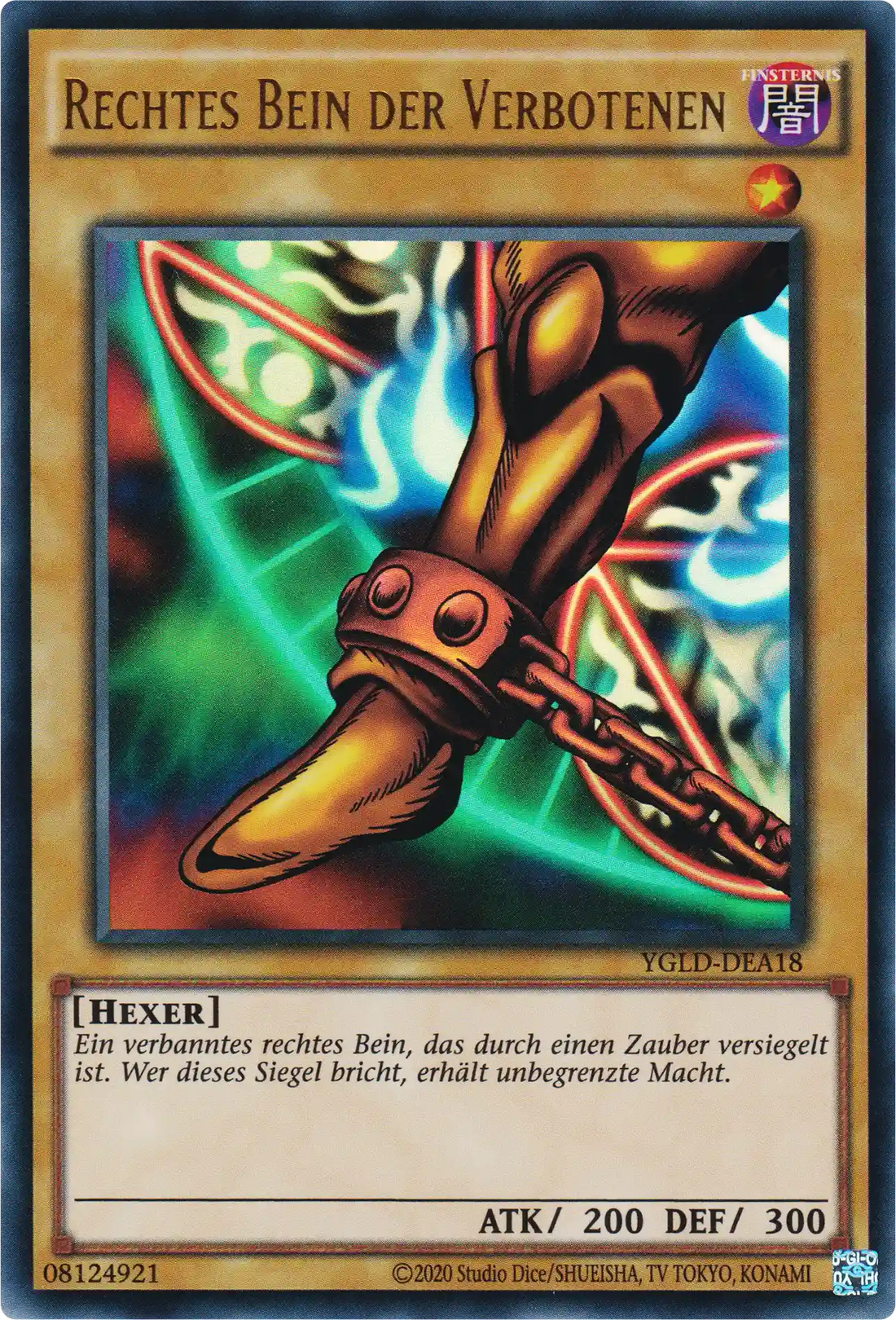 Rechtes Bein der Verbotenen Yu-Gi-Oh! Karte YGLD-DEA18 Ultra Rare