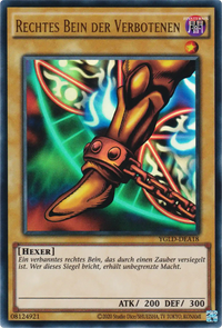 Rechtes Bein der Verbotenen Yu-Gi-Oh! Karte YGLD-DEA18 Ultra Rare