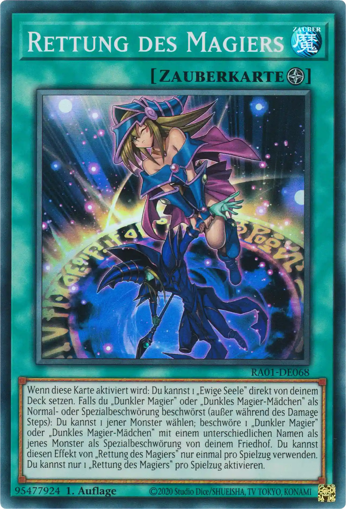 Rettung des Magiers Yu-Gi-Oh! Karte RA01-DE068 Super Rare