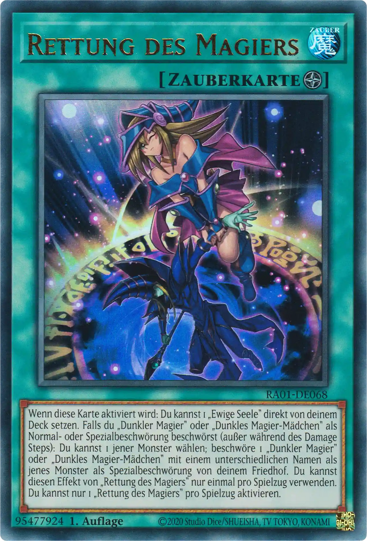 Rettung des Magiers Yu-Gi-Oh! Karte RA01-DE068 Ultra Rare