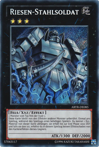 Riesen-Stahlsoldat Yu-Gi-Oh! Karte ABYR-DE085 Secret Rare