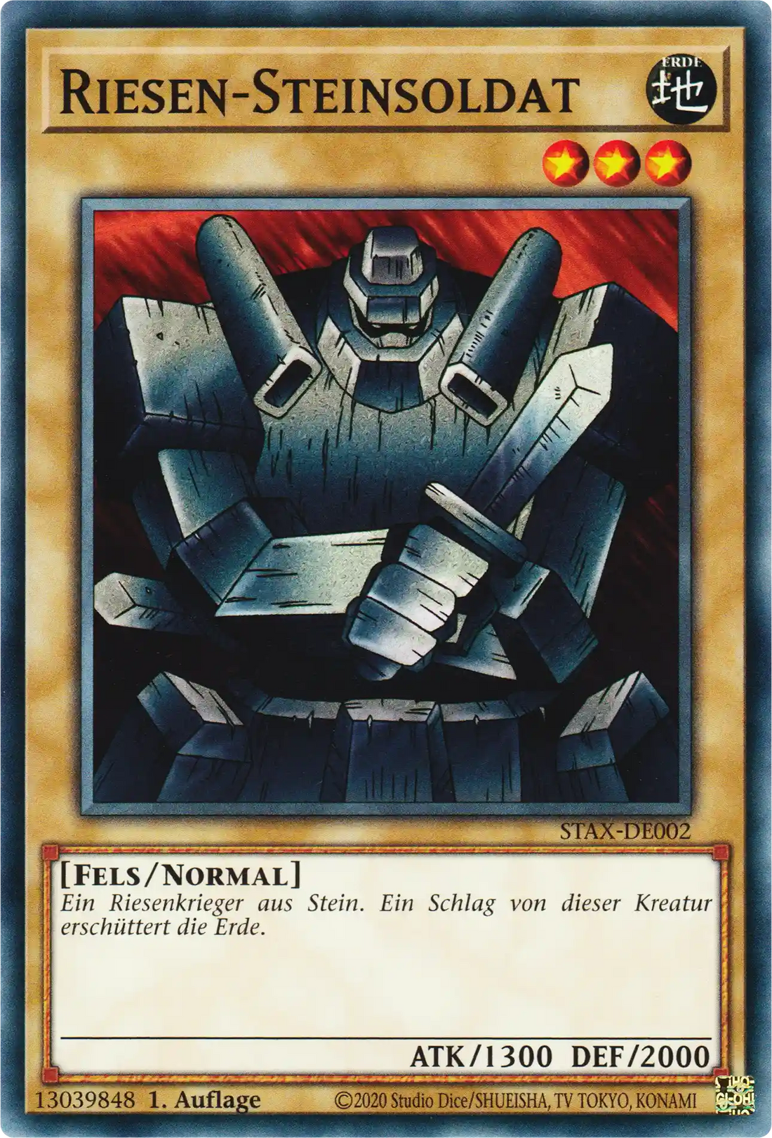 Riesen-Steinsoldat Yu-Gi-Oh! Karte STAX-DE002 Common