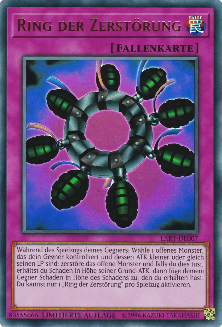 Ring der Zerstörung Yu-Gi-Oh! Karte LART-DE007 Ultra Rare