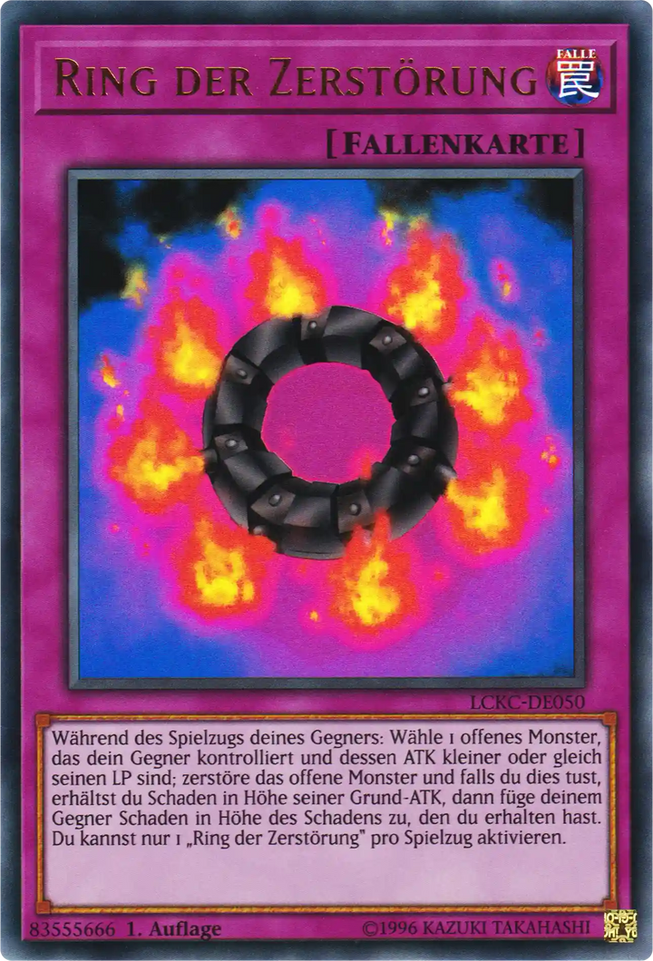 Ring der Zerstörung Yu-Gi-Oh! Karte LCKC-DE050 Ultra Rare