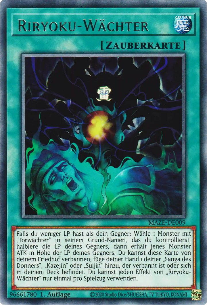 Riryoku-Wächter Yu-Gi-Oh! Karte MAZE-DE009 Rare