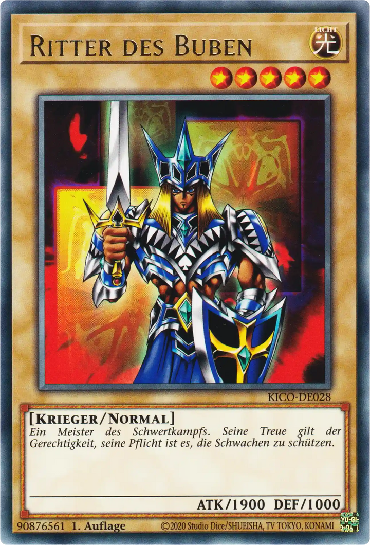 Ritter des Buben Yu-Gi-Oh! Karte KICO-DE028 Rare