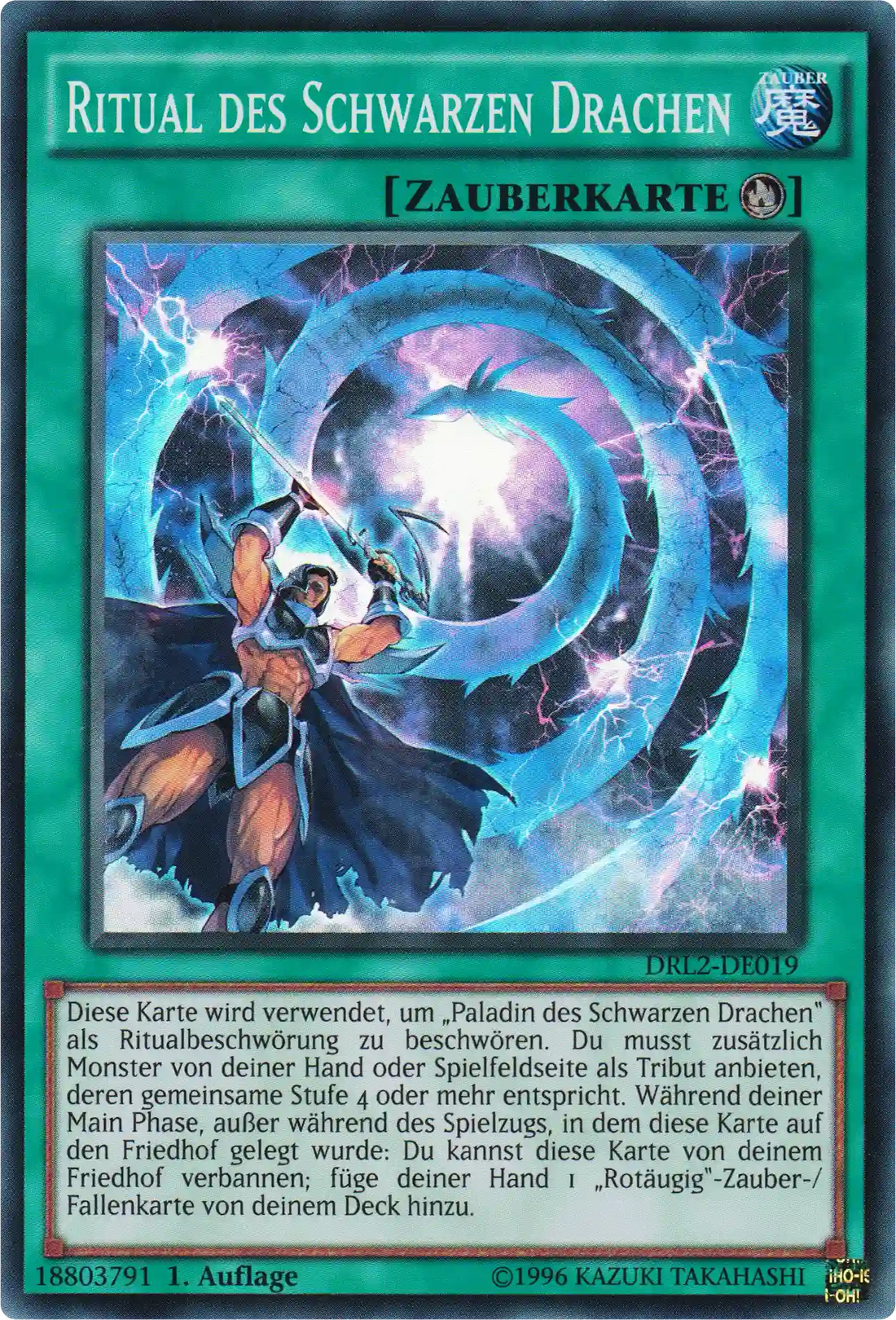 Ritual des Schwarzen Drachen Yu-Gi-Oh! Karte DRL2-DE019 Super Rare