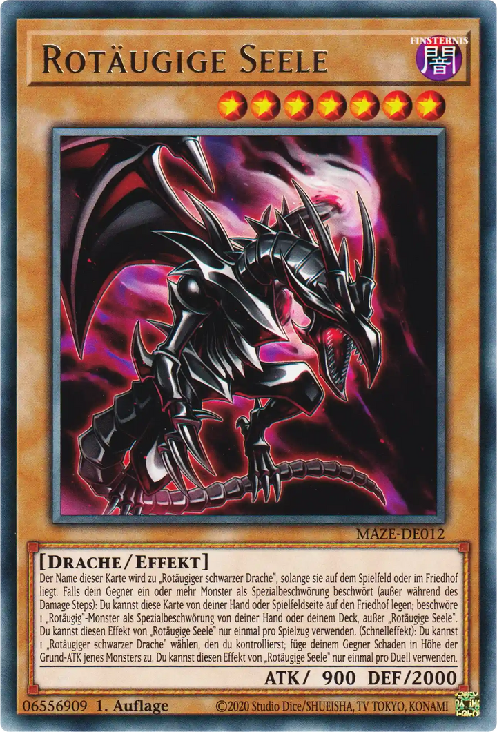 Rotäugige Seele Yu-Gi-Oh! Karte MAZE-DE012 Rare