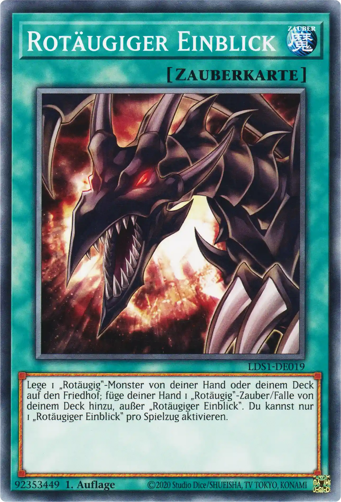 Rotäugiger Einblick Yu-Gi-Oh! Karte LDS1-DE019 Common