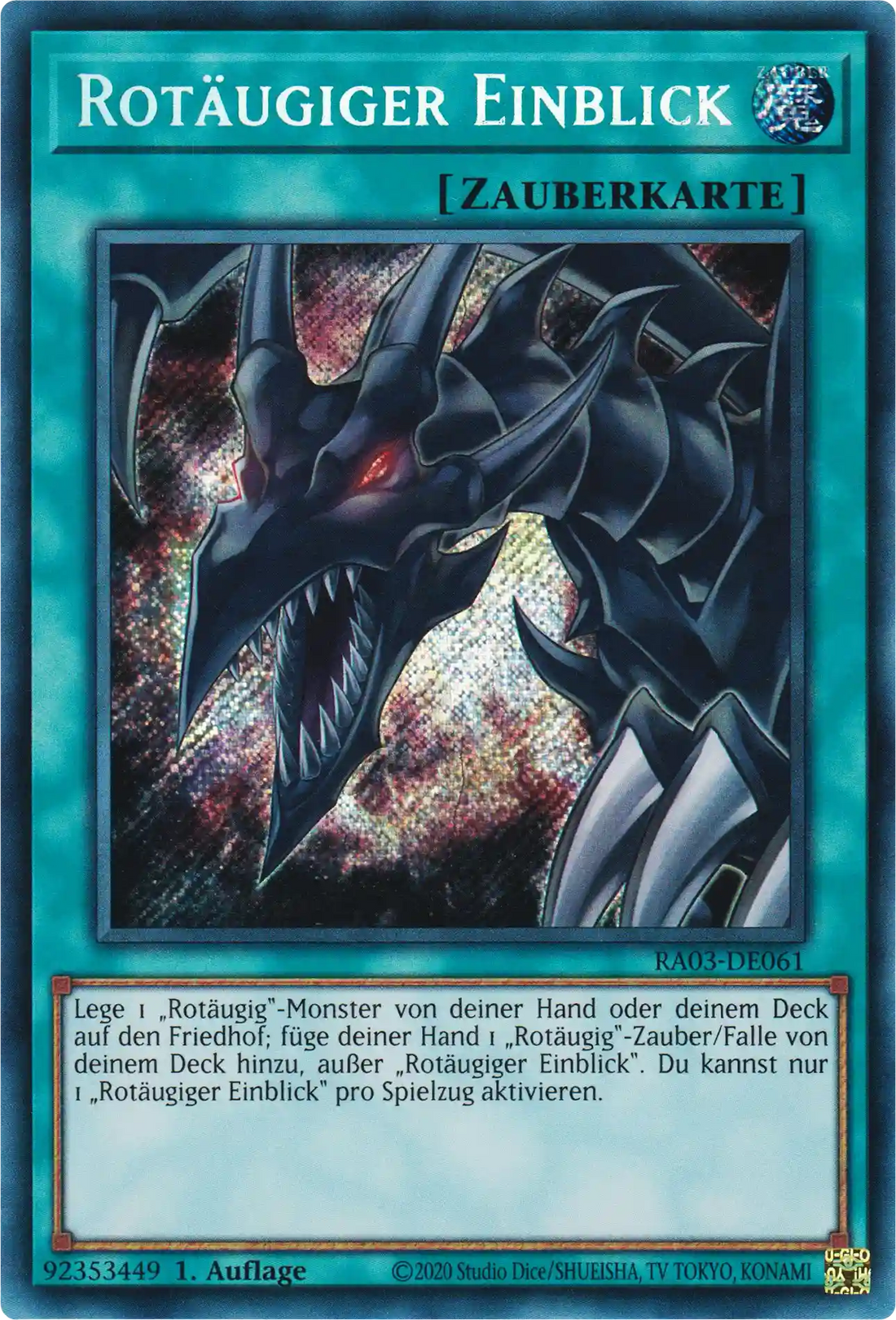 Rotäugiger Einblick Yu-Gi-Oh! Karte RA03-DE061 Secret Rare