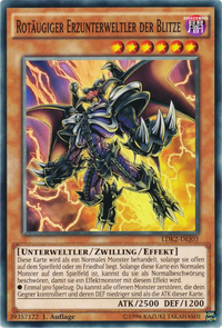 Rotäugiger Erzunterweltler der Blitze Yu-Gi-Oh! Karte LDK2-DEJ03 Common