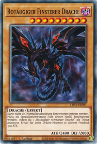 Rotäugiger Finsterer Drache Yu-Gi-Oh! Karte LDS1-DE003 Common