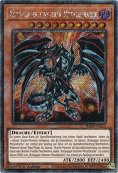 Rotäugiger finsterer Metalldrache Yu-Gi-Oh! Karte RA03-DE212 Platinum Secret Rare