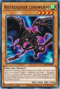 Rotäugiger Lindwurm Yu-Gi-Oh! Karte LDS1-DE005 Common