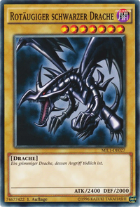 Rotäugiger schwarzer Drache Yu-Gi-Oh! Karte MIL1-DE027 Common