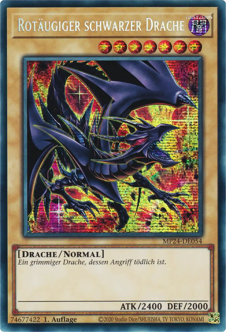 Rotäugiger schwarzer Drache Yu-Gi-Oh! Karte MP24-DE054 Secret Rare