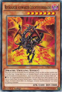 Rotäugiger schwarzer Leuchtfeuerdrache Yu-Gi-Oh! Karte LDK2-DEJ02 Common
