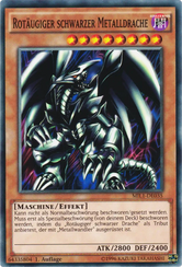 Rotäugiger schwarzer Metalldrache Yu-Gi-Oh! Karte MIL1-DE035 Common