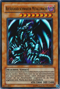 Rotäugiger schwarzer Metalldrache Yu-Gi-Oh! Karte PP01-DE015 Super Rare