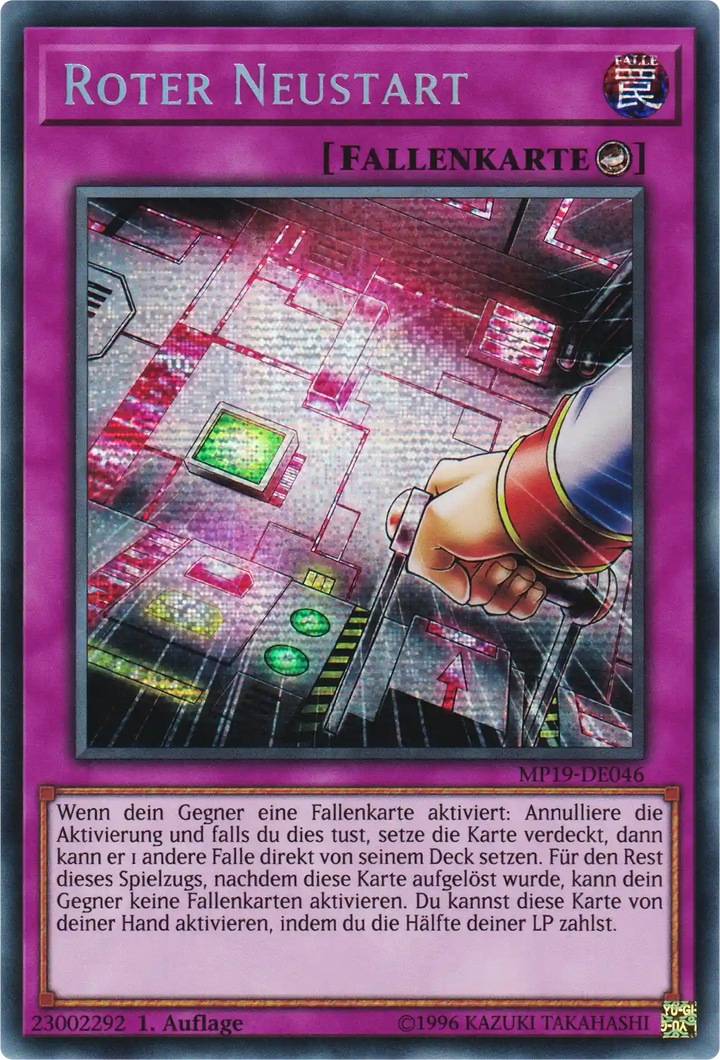 Roter Neustart Yu-Gi-Oh! Karte MP19-DE046 Secret Rare