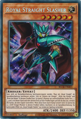 Royal Straight Slasher Yu-Gi-Oh! Karte BLCR-DE001 Secret Rare