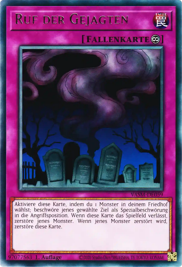 Ruf der Gejagten Yu-Gi-Oh! Karte VASM-DE059 Rare