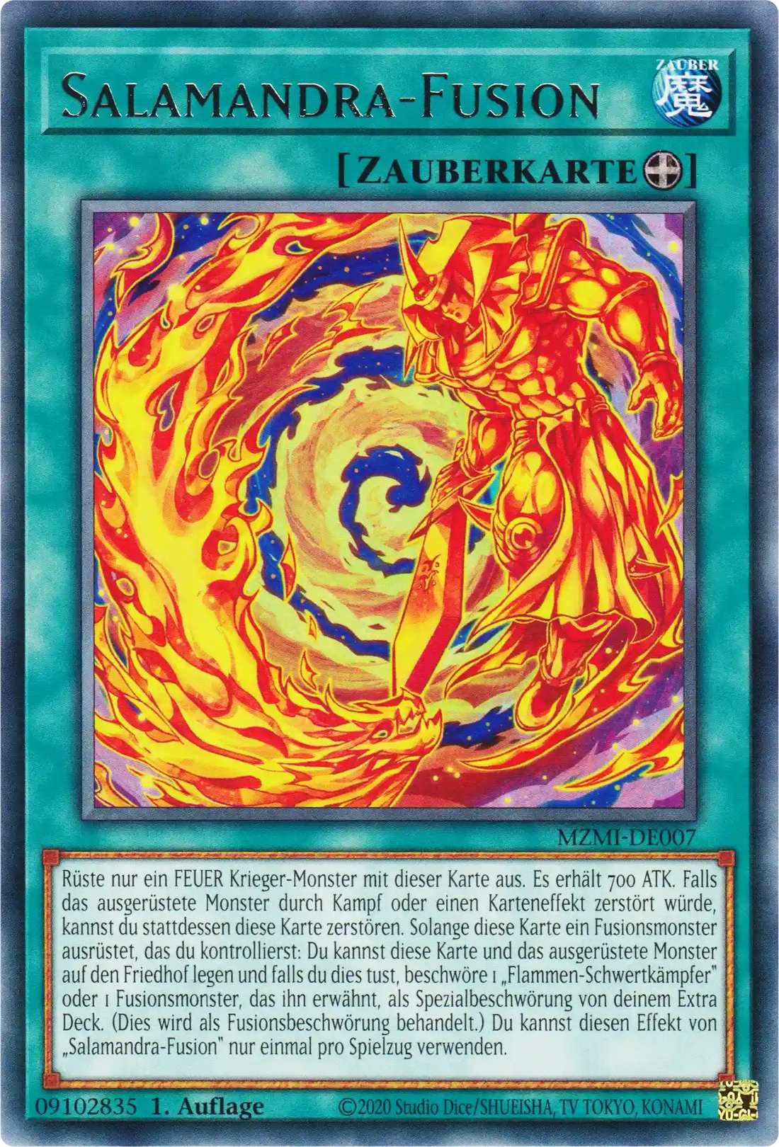 Salamandra-Fusion Yu-Gi-Oh! Karte MZMI-DE007 Rare