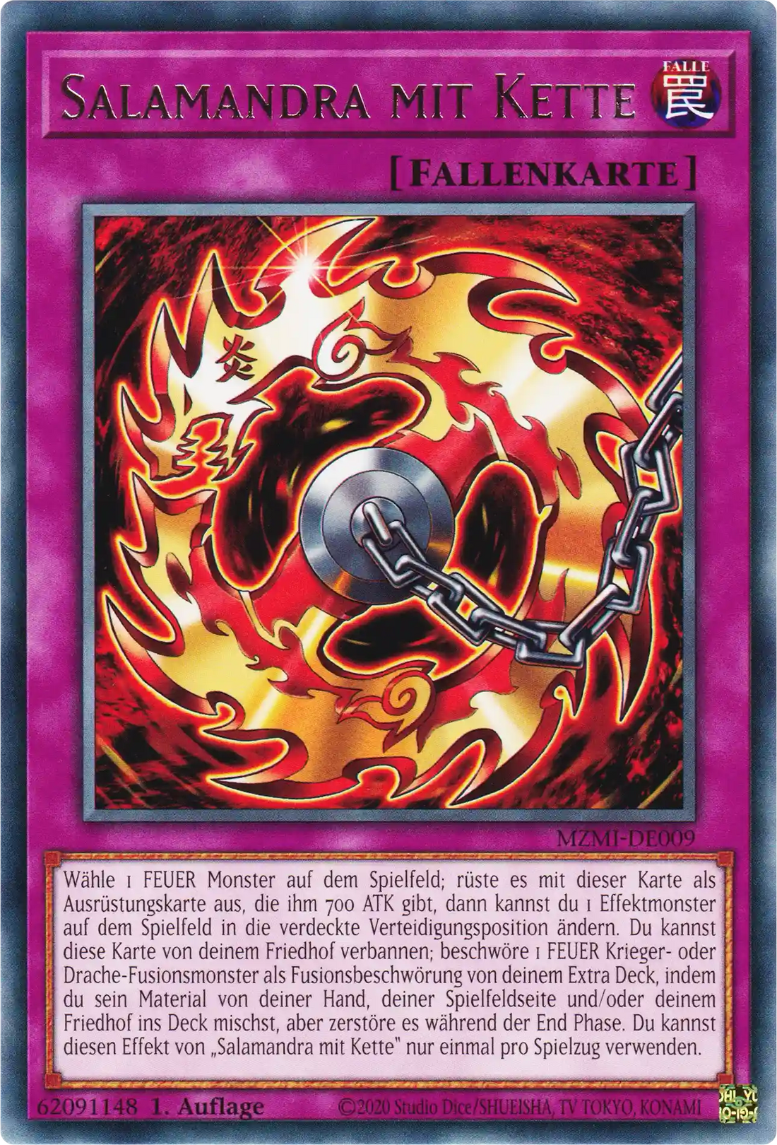 Salamandra mit Kette Yu-Gi-Oh! Karte MZMI-DE009 Rare