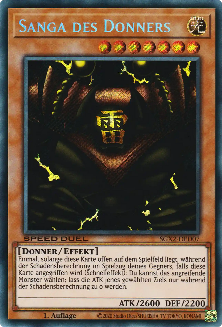 Sanga des Donners Yu-Gi-Oh! Karte SGX2-DED07 Secret Rare