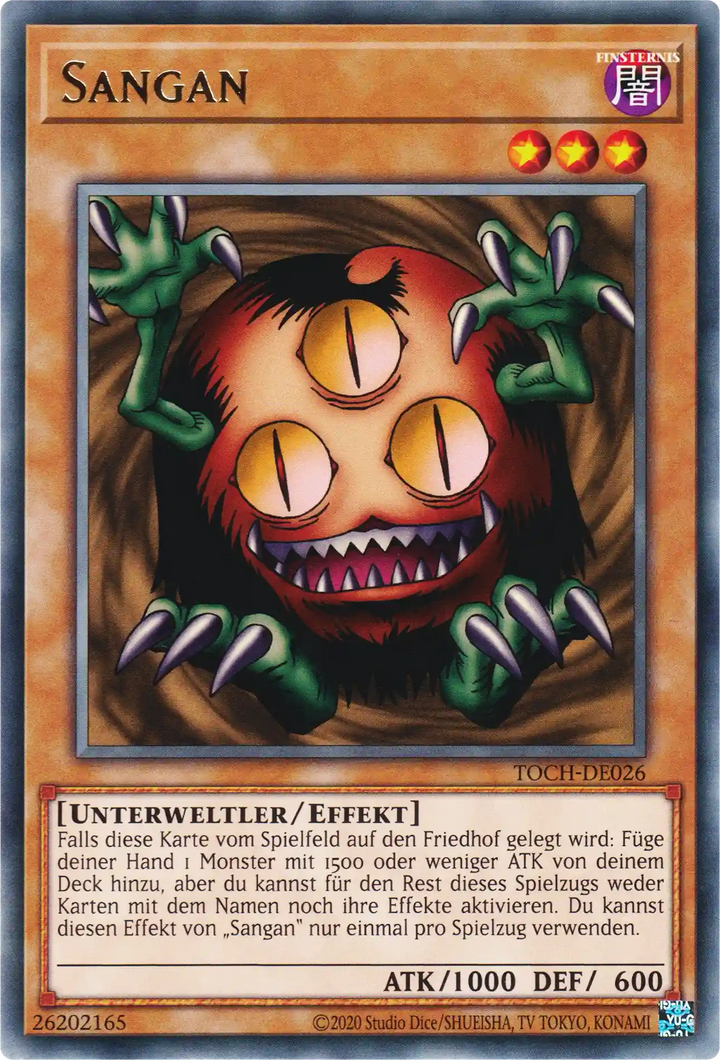 Sangan Yu-Gi-Oh! Karte TOCH-DE026 Rare