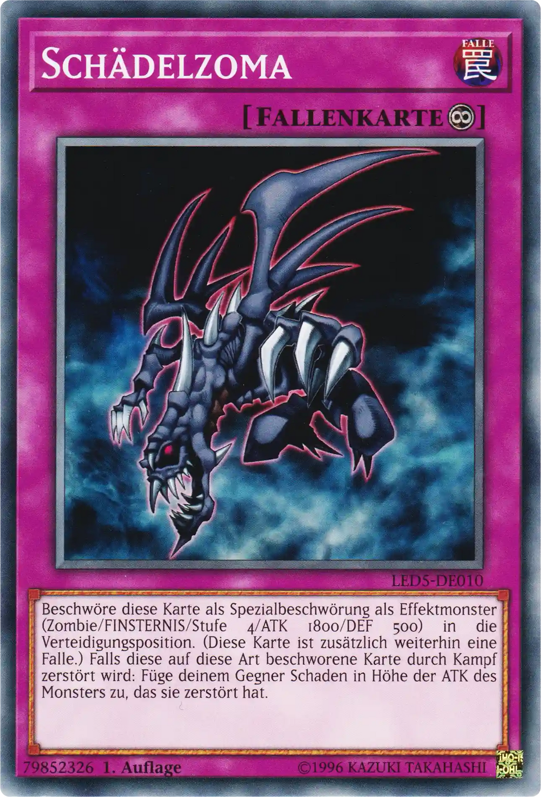 Schädelzoma Yu-Gi-Oh! Karte LED5-DE010 Common