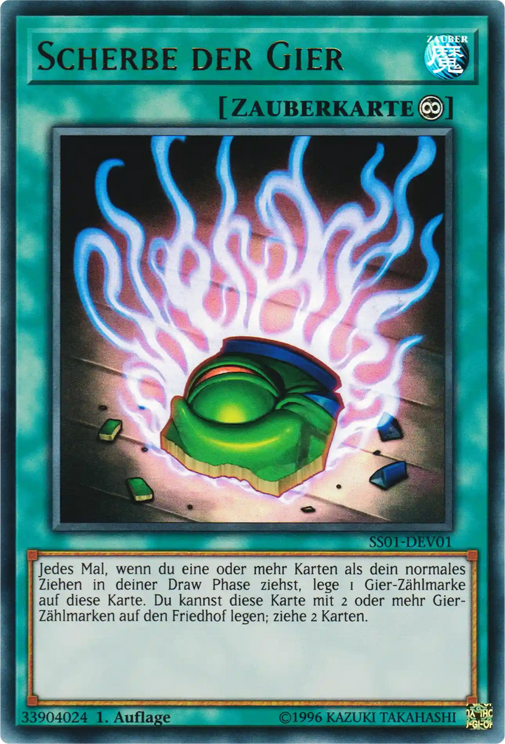 Scherbe der Gier Yu-Gi-Oh! Karte SS01-DEV01 Ultra Rare