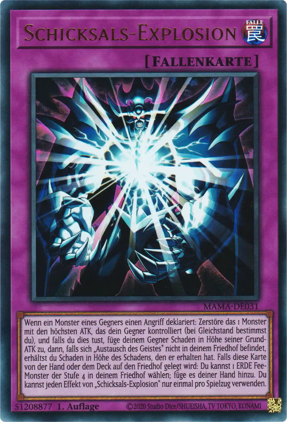 Schicksals-Explosion Yu-Gi-Oh! Karte MAMA-DE031 Ultra Rare