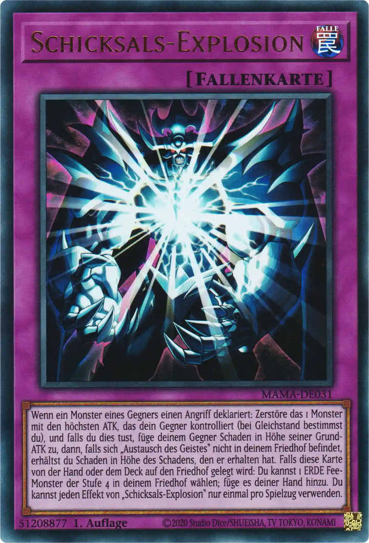 Schicksals-Explosion Yu-Gi-Oh! Karte MAMA-DE031 Ultra Rare