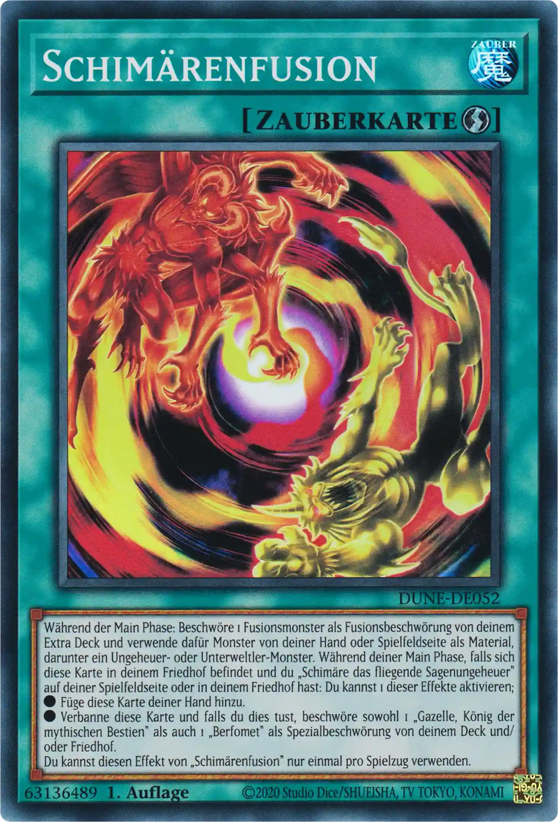 Schimärenfusion Yu-Gi-Oh! Karte DUNE-DE052 Super Rare