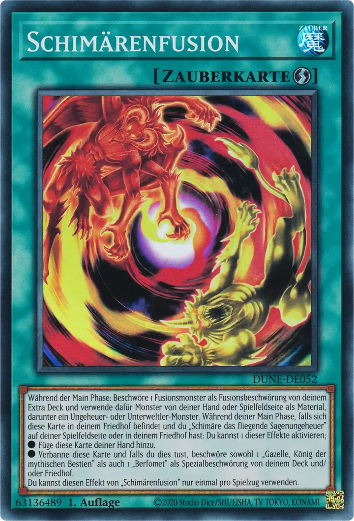 Schimärenfusion Yu-Gi-Oh! Karte DUNE-DE052 Super Rare