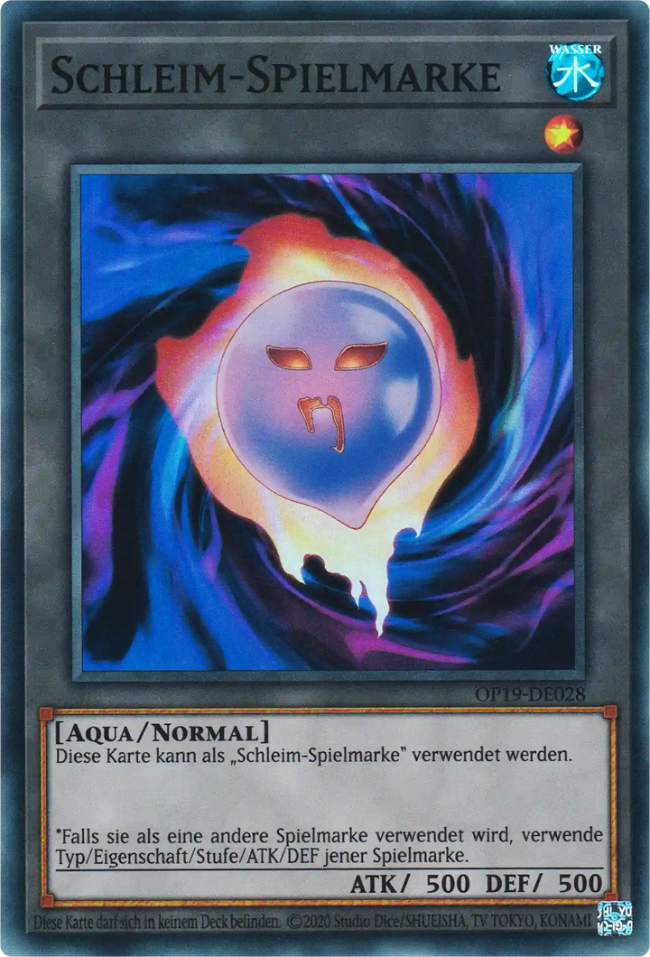 Schleim-Spielmarke Yu-Gi-Oh! Karte OP19-DE028 Super Rare