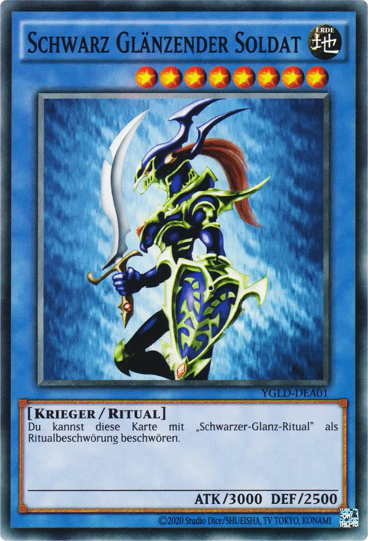 Schwarz Glänzender Soldat Yu-Gi-Oh! Karte YGLD-DEA01 Common