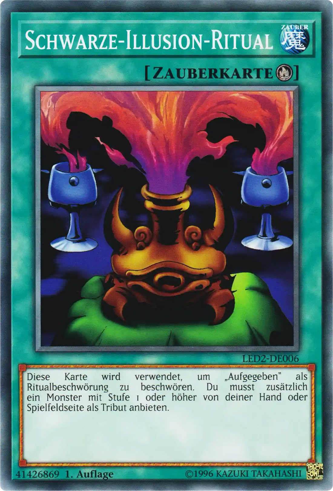 Schwarze-Illusion-Ritual Yu-Gi-Oh! Karte LED2-DE006 Common